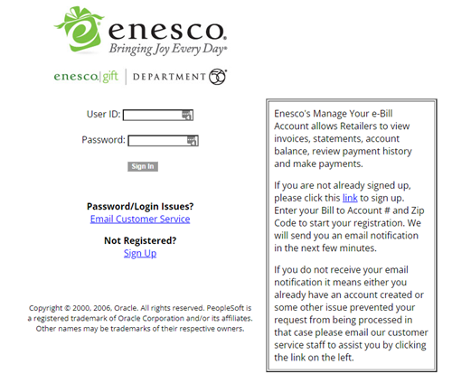 eBill Login Page